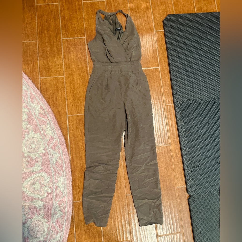 Express Army Green Jumpsuit